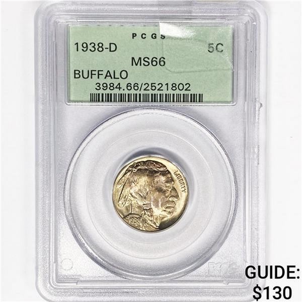 1938-D Buffalo Nickel PCGS MS66
