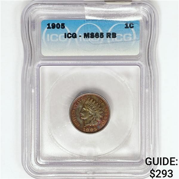 1905 Indian Head Cent ICG MS65 RB