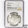 Image 1 : 1883-CC Morgan Silver Dollar NGC MS62+