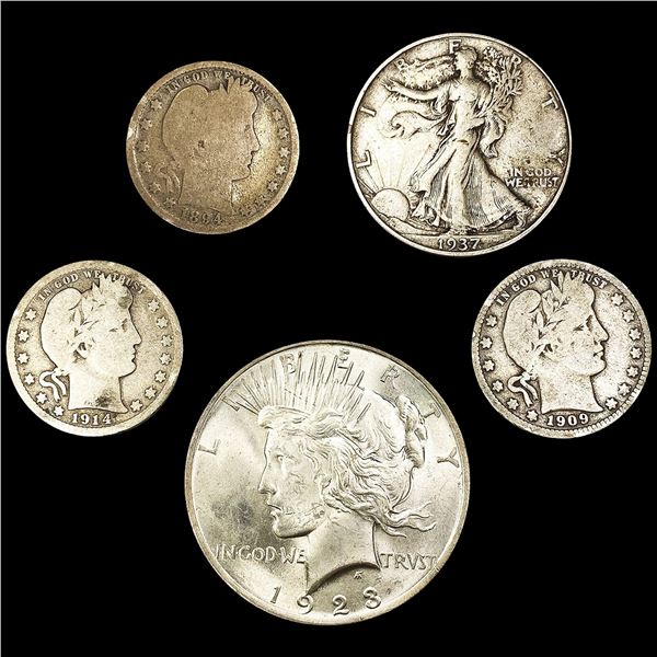 (5) Varied Coinage (1894, 1909, 1914, 1923, 1937)
