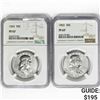 Image 1 : 1963 Set (2) Franklin Half Dollar NGC PF67