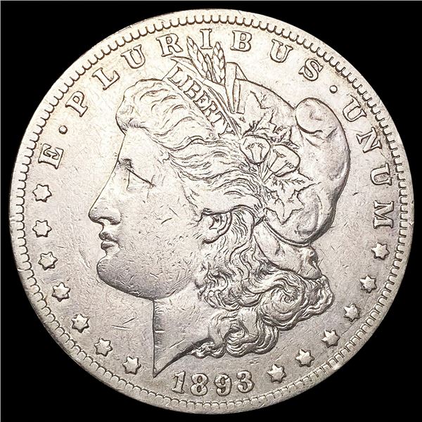 1893-CC Morgan Silver Dollar NEARLY UNCIRCULATED