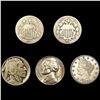 Image 1 : (5) Varied US Nickels (1866, 1872, 1883, 1915-S, 1