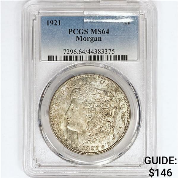 1921 Morgan Silver Dollar PCGS MS64