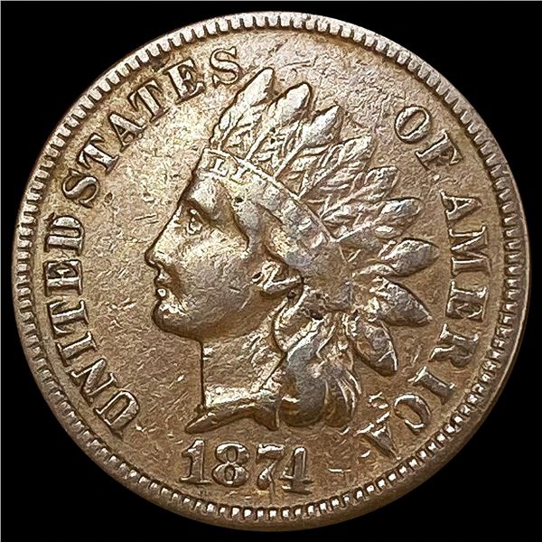 1874 Indian Head Cent NICELY CIRCULATED