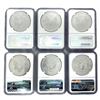 Image 2 : (6) American 1oz Silver Eagles NGC MS69/70 (2009,