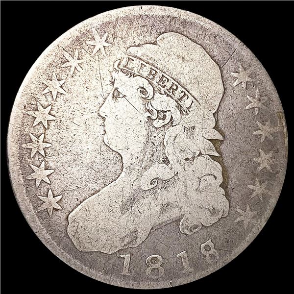 1818 Capped Bust Half Dollar NICELY CIRCULATED