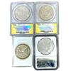 Image 2 : (4) Varied US Silver Coinage ANACS/NGC MS62-70 (18