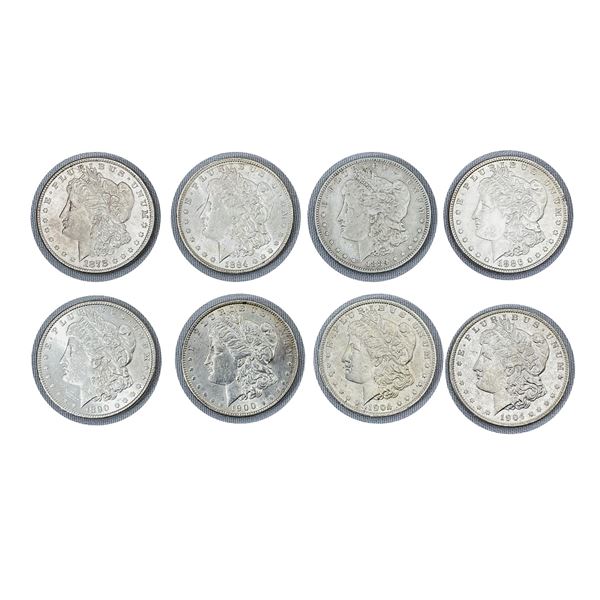 (8) Morgan Silver Dollars (1878-S, 1884-O, 1884-