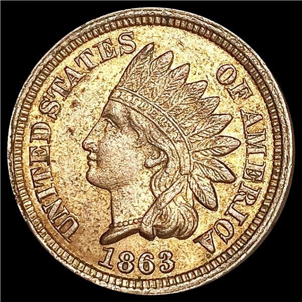 1863 Indian Head Cent CLOSELY UNCIRCULATED