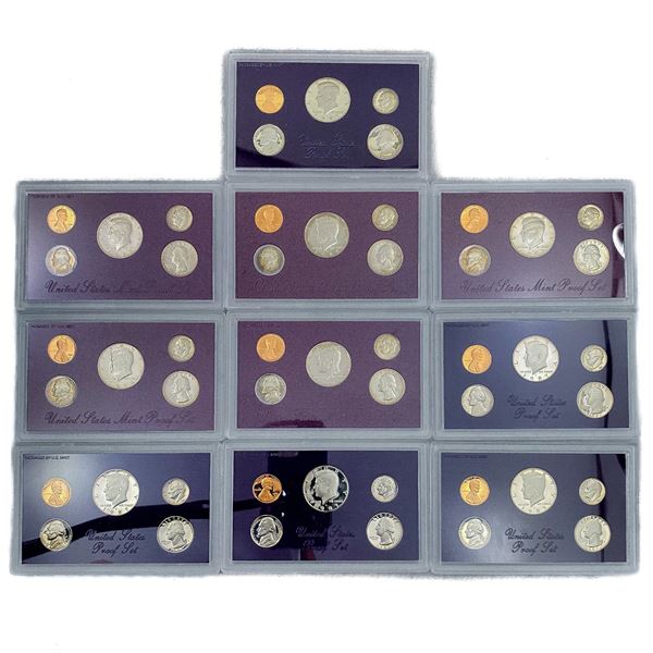 1987-1988 US Proof Silver Coin Sets (50 Coins)