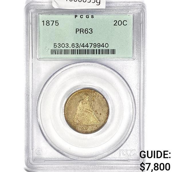1875 Twenty Cent Piece PCGS PR63