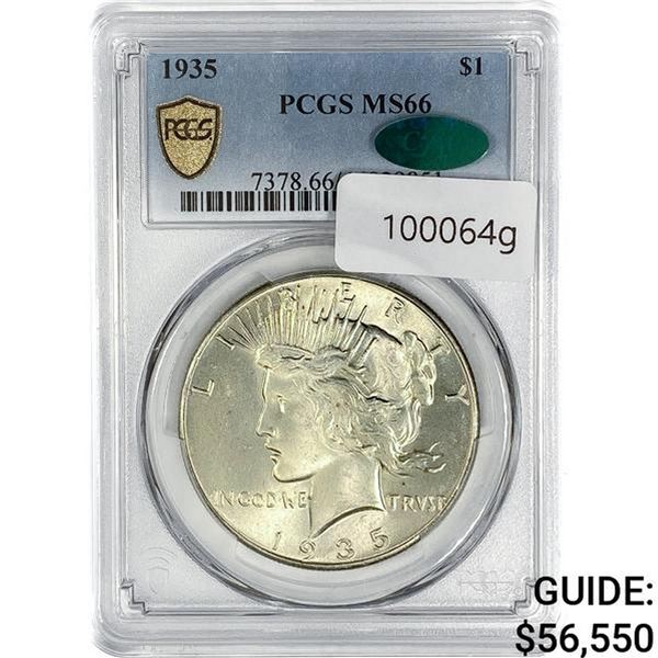 1935 Silver Peace Dollar PCGS MS66 CAC