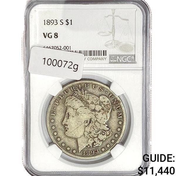 1893-S Morgan Silver Dollar NGC VG08