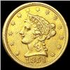 Image 1 : 1851-O $2.50 Gold Quarter Eagle NICELY CIRCULATED