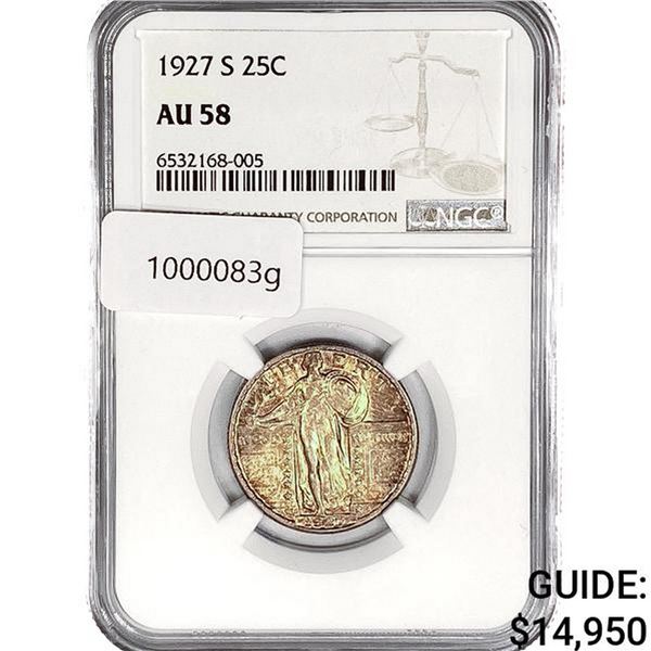 1927-S Standing Liberty Quarter NGC AU58