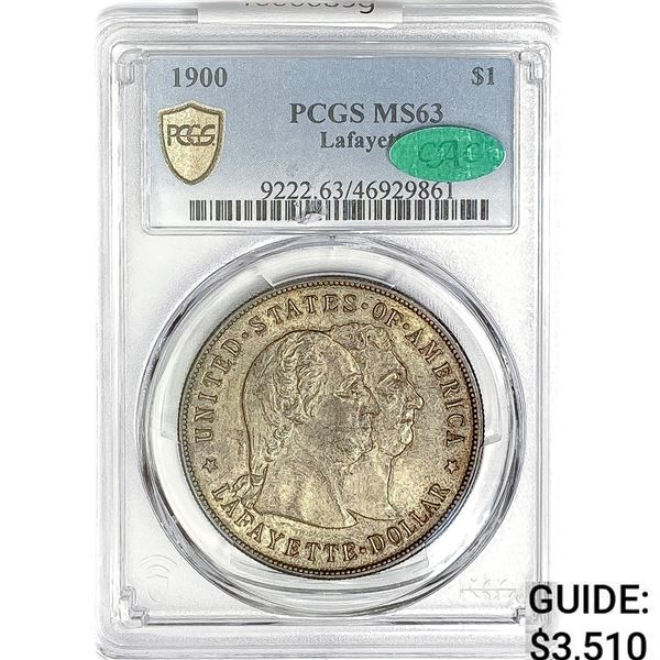 1900 Lafayette Silver Dollar PCGS MS63 CAC