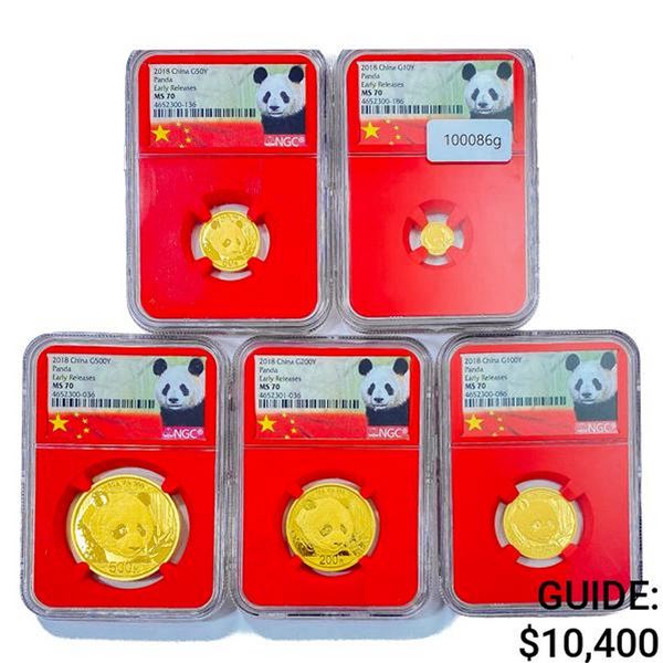 2018 China Gold Set 2.01oz NGC MS70