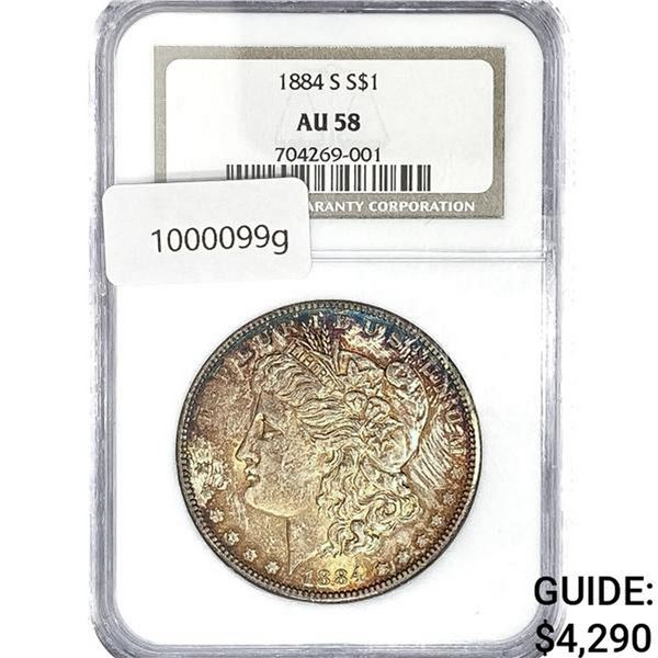 1884-S Morgan Silver Dollar NGC AU58