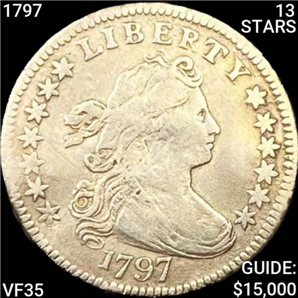 1797 13 STARS Draped Bust Dime LIGHTLY CIRC UNCIR
