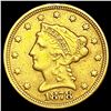 Image 1 : 1878 $2.50 Gold Quarter Eagle LIGHTLY CIRCULATED