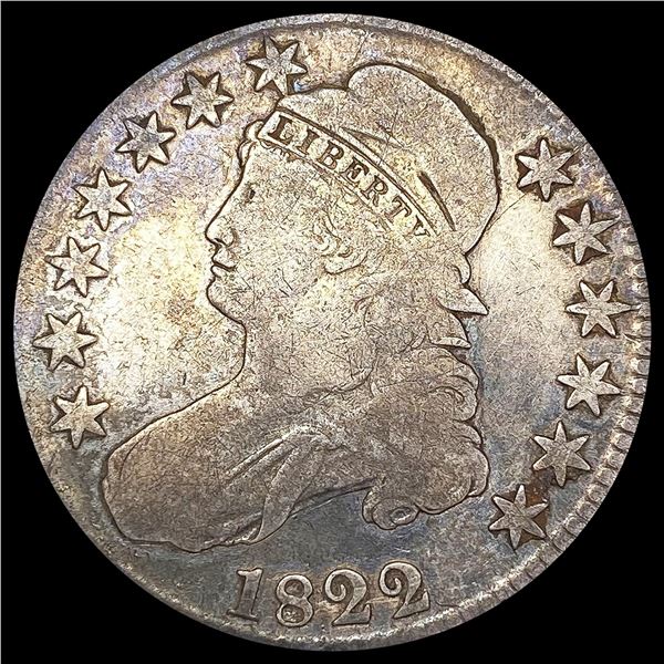 1822 0-109 Cap Bust Half Dollar R3 NICELY CIRCULAT