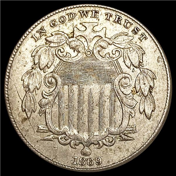 1869 Shield Nickel CLOSELY UNCIRCULATED