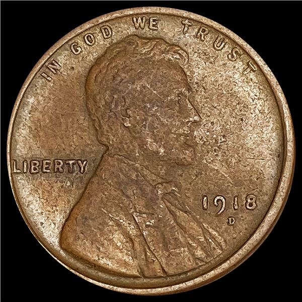 1918-D Wheat Cent LIGHTLY CIRCULATED