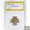 Image 1 : 1909-S VDB Wheat Cent PGA MS64 RB