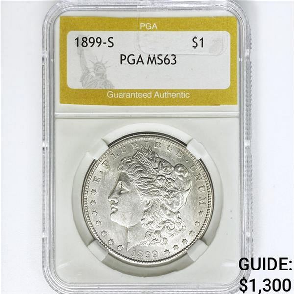 1899-S Morgan Silver Dollar PGA MS63