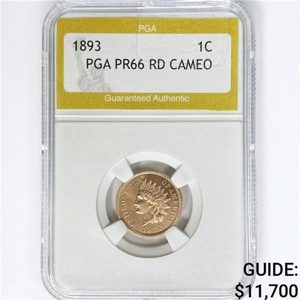 1893 Indian Head Cent PGA PR66 RD Cameo