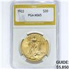 Image 1 : 1922 $20 Gold Double Eagle PGA MS65