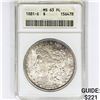 1881-S Morgan Silver Dollar ANACS MS63 PL