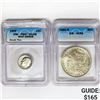 Image 1 : 1890-1960 SET (2) 1 $1,1 10C ICG