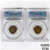 Image 1 : 1868-1875 SET (2) 2 IC IH PCGS