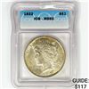 Image 1 : 1922 Silver Peace Dollar ICG MS63