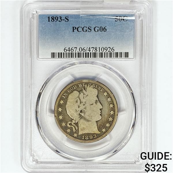 1893-S Barber Half Dollar PCGS G06