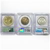 Image 2 : 1958-1974 SET (3) 2 50C, 1 $1