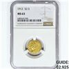 Image 1 : 1912 $2.50 Gold Quarter Eagle NGC MS63