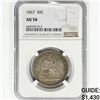 Image 1 : 1867 Seated Liberty Half Dollar NGC AU58