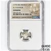 Image 1 : (1772-83) Mexico Silver 1/2R NGC Genuine El Cazado