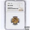 Image 1 : 1921 Wheat Cent NGC MS64 RB