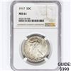 Image 1 : 1917 Walking Liberty Half Dollar NGC MS61