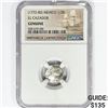 (1772-83) Mexico Silver 1/2R NGC Genuine El Cazado