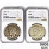1934 SET (2) Silver Peace Dollars NGC VF30