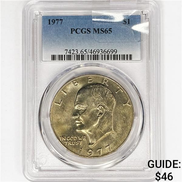 1977 Eisenhower DSilver Dollar PCGS MS65