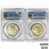 Image 1 : (2) B T. Washington Half Dollars PCGS MS 1946-1950