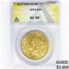 1879 $20 Gold Double Eagle ANACS AU58