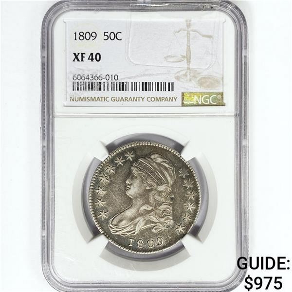 1809 Capped Bust Half Dollar NGC XF40