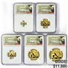 Image 1 : (5) 1st Release CNPanda 2.01oz Gold NGC MS70 2016